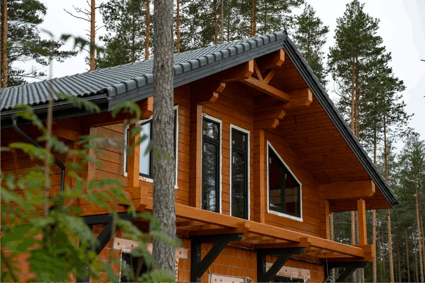 Комбинированные дома из кирпича и дерева
